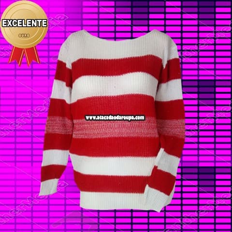Blusa Manga Longa de Tricô Inverno