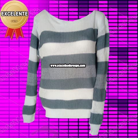 Blusa Manga Longa de Tricô Inverno