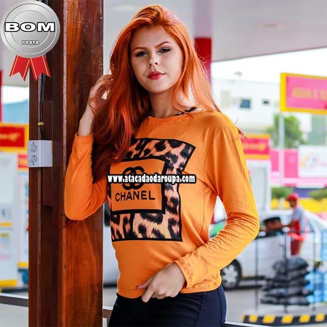 Blusa Manga Longa Feminina