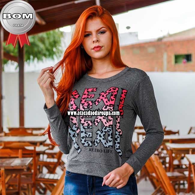 Blusa Manga Longa Feminina