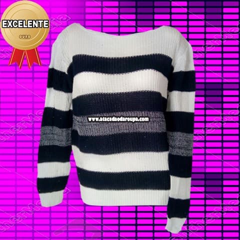 Blusa Manga Longa de Tricô Inverno
