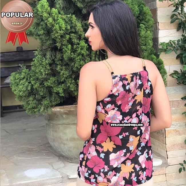 Blusas Chiffon Alçinha Corrente Juvenil M
