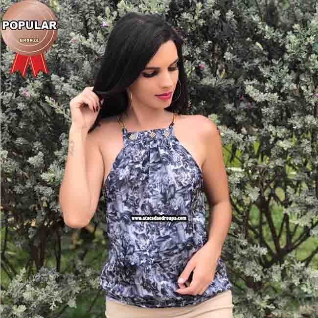 Blusas Chiffon Alçinha Corrente Juvenil M