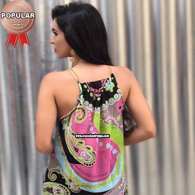 Blusas Chiffon Alçinha Corrente Juvenil M