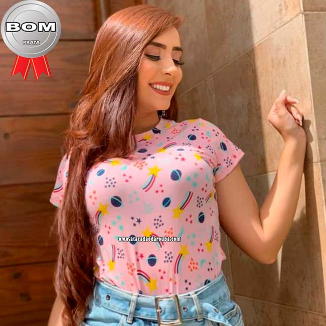 Blusas Estampadas de Malha Leila