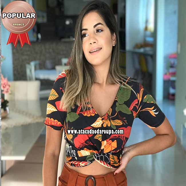 Blusas Feminina Cropped