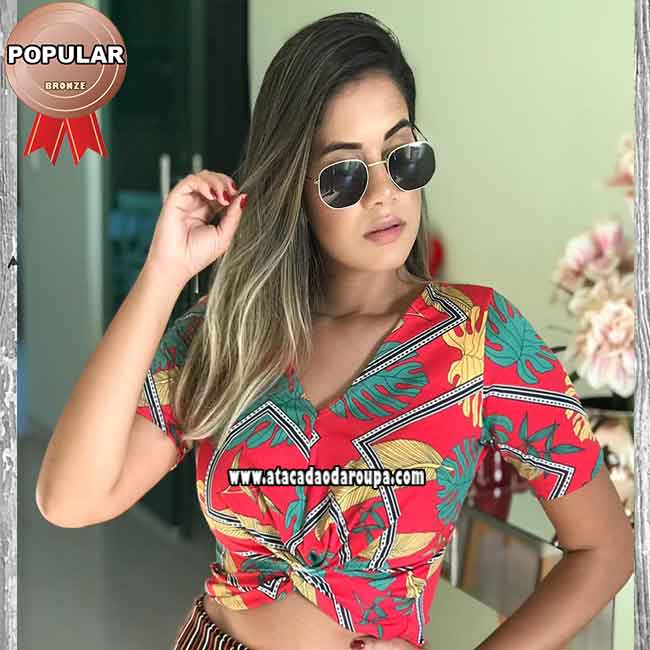Blusas Feminina Cropped