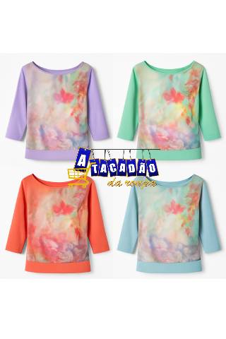 Blusas Manga Longa Chiffon