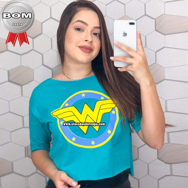 Blusas Croppeds Algodão