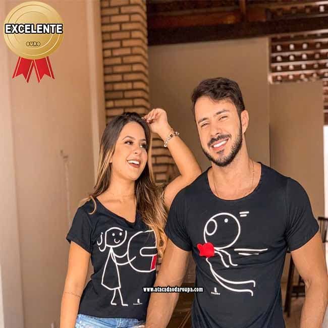 Kit 2 Camisetas Namorados