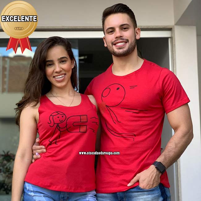 Camisetas Casal 2 Pcs