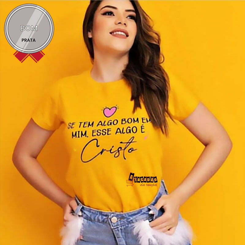T-shirt Moda Evangélica Algodão
