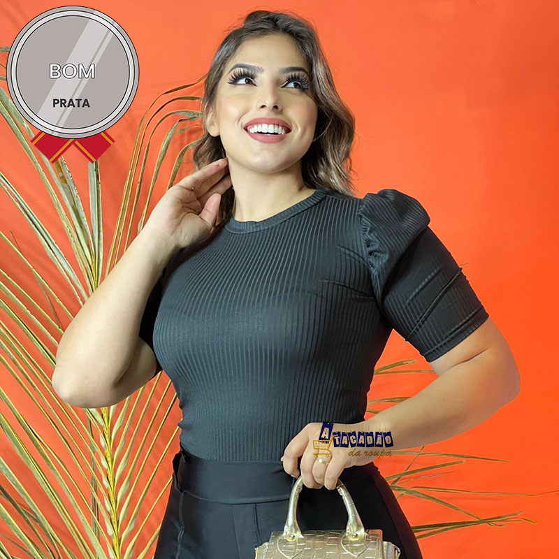 Blusas Malha Canelada