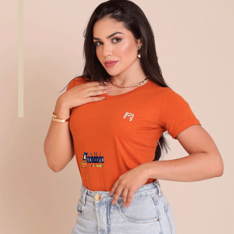 Tshirt Feminina Algodão Básica
