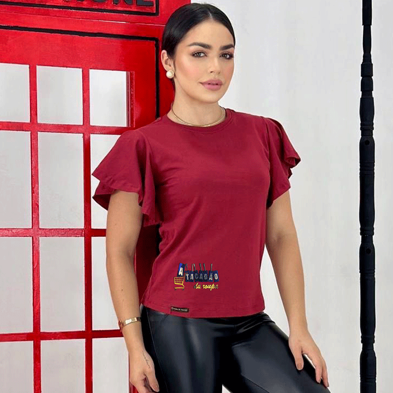 Tshirt Feminina Algodão Duquesa