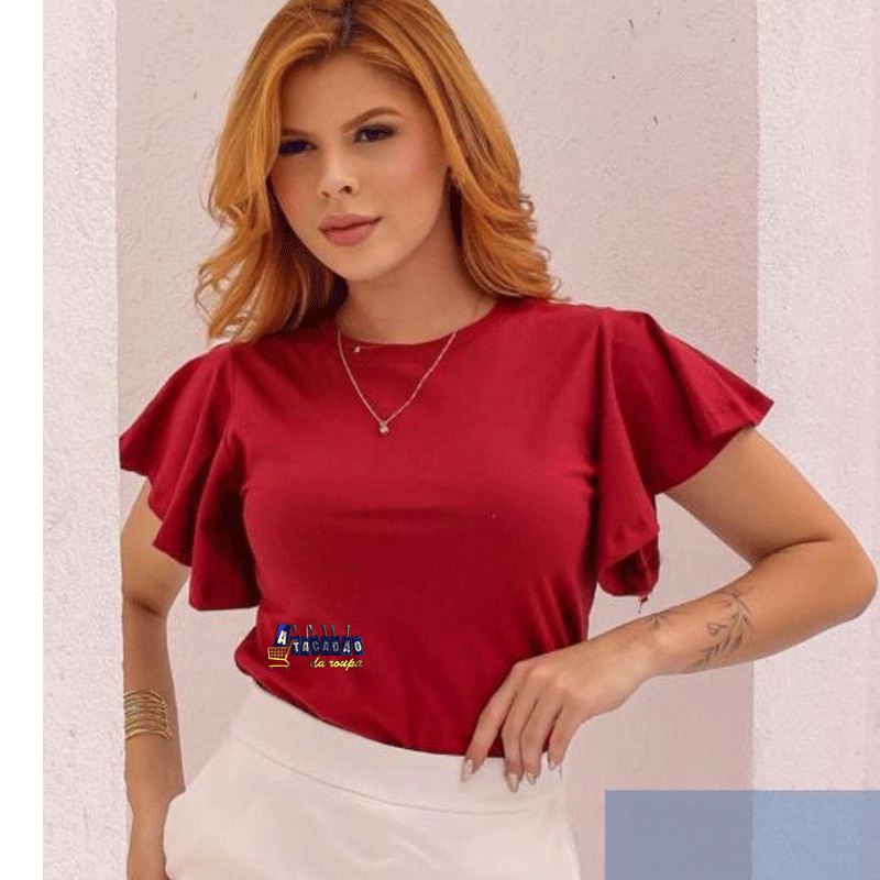 Tshirt Feminina Algodão Duquesa