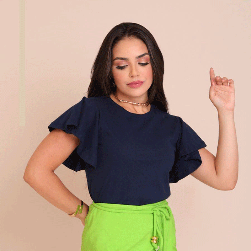 Tshirt Feminina Algodão Duquesa