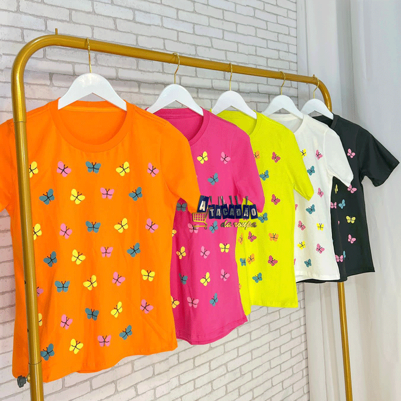 Tshirt Feminina Algodão Estampa Total
