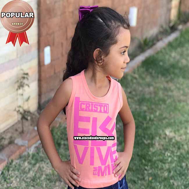 Blusa Infantil Feminina Frases Evangélica