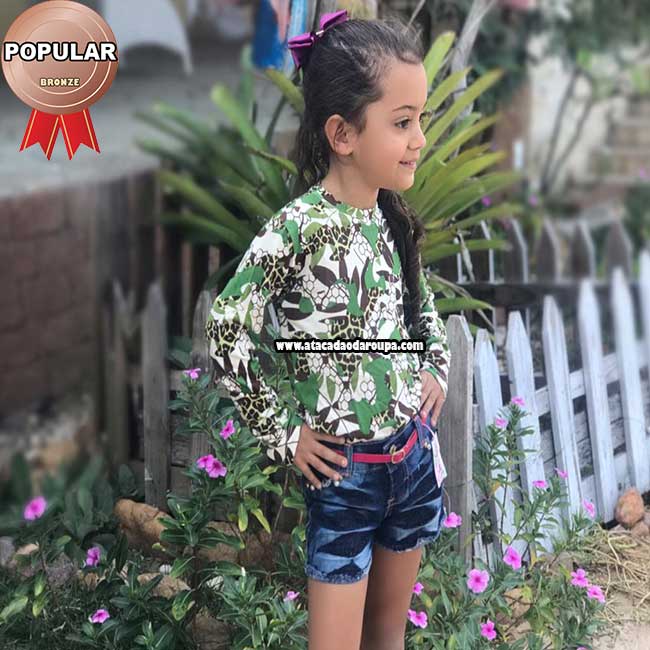 Blusa Manga Longa Infantil Fio Torcido