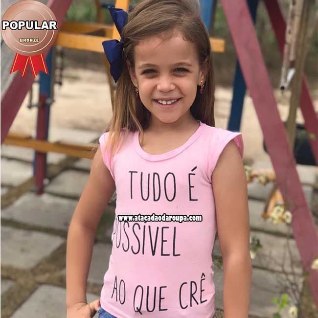 Blusas infantil em Poliéster