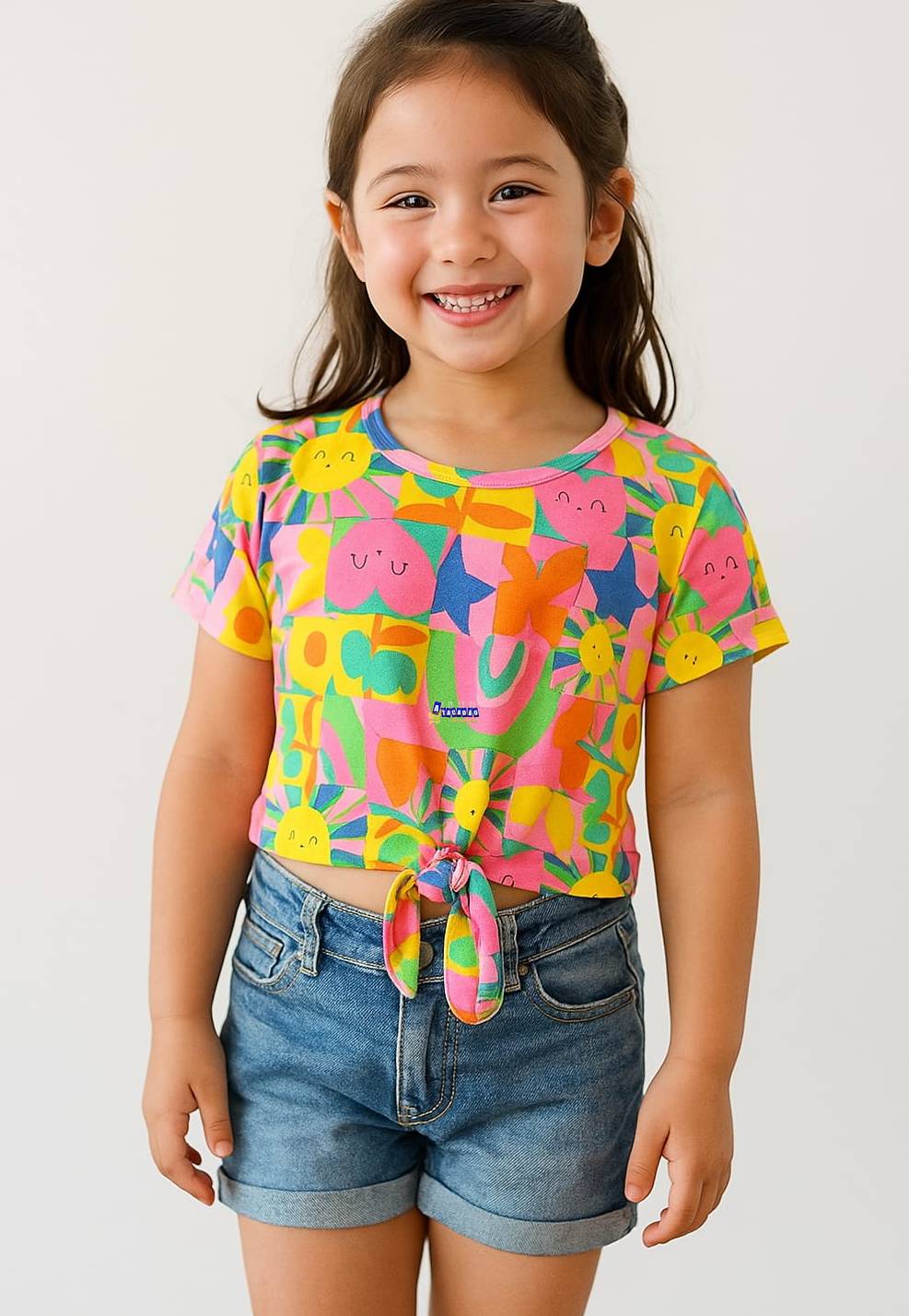 Blusas Infantil Estampada Com Manga