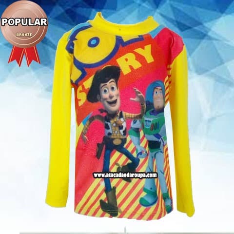 Camisa Personagens Masculino Infantil UV