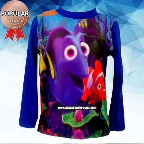Camisa Personagens Masculino Infantil UV