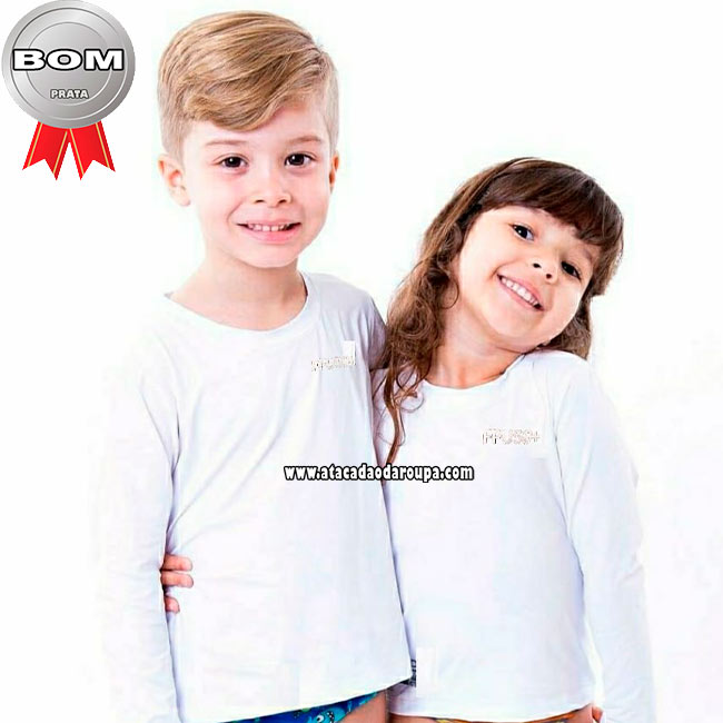 Camisa Infantil Microfibra Uv Unissex