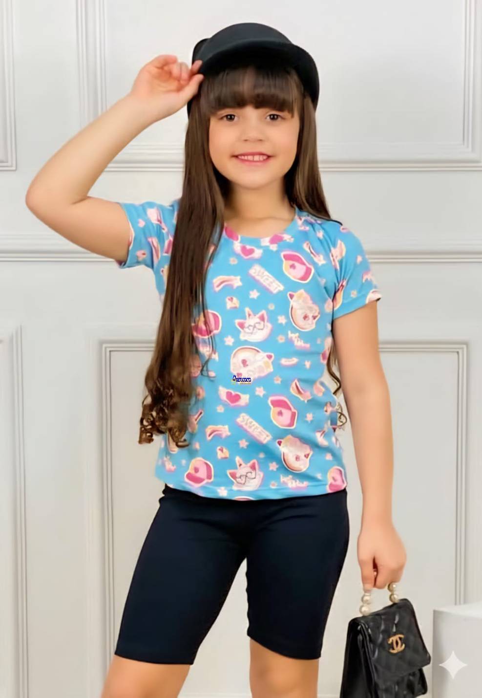Tshirt Feminina Infantil Estampada