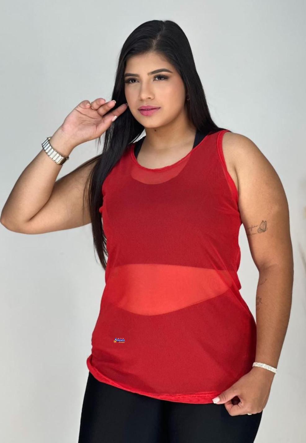 Blusa Tule Feminina Plus Size