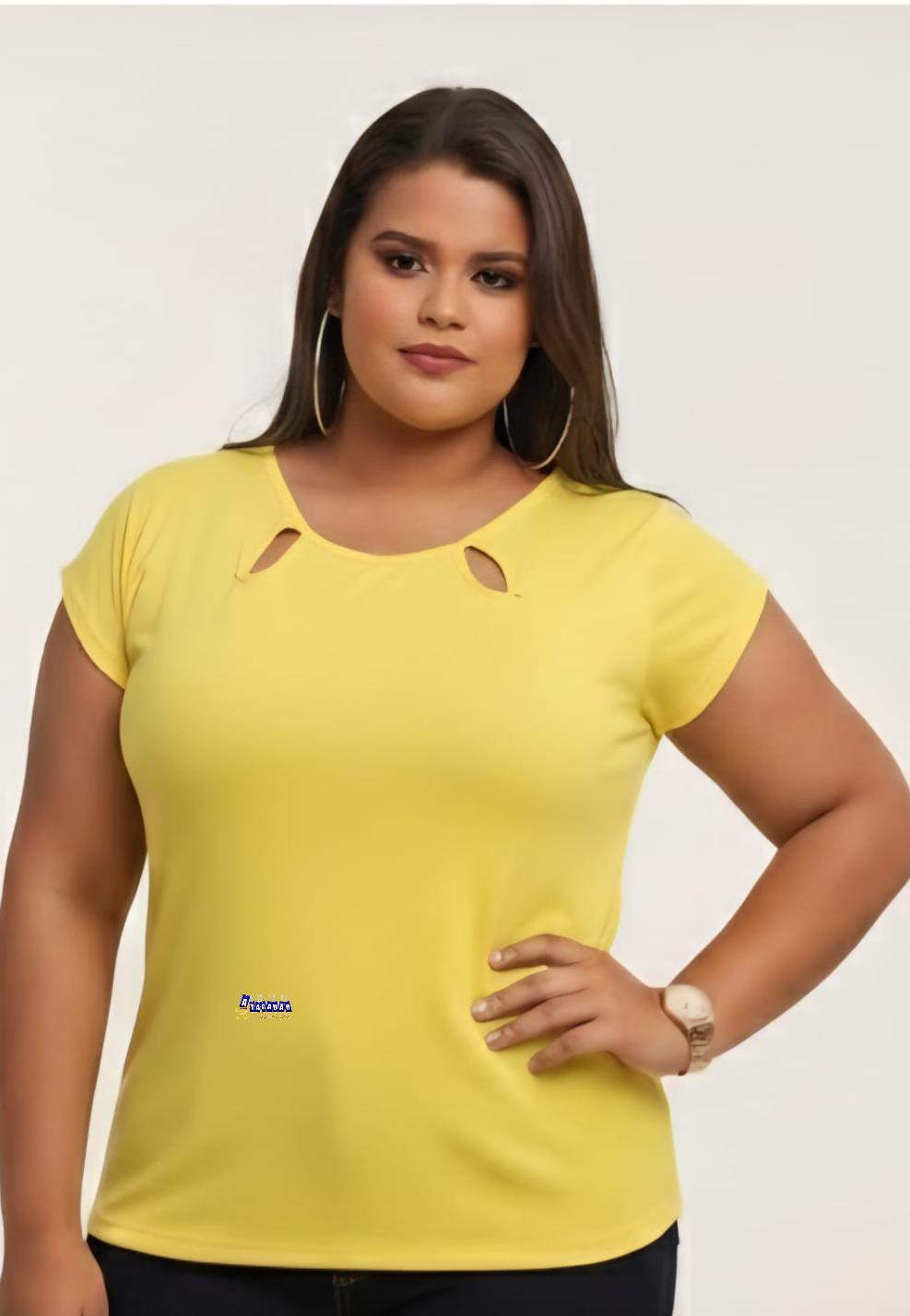 Blusas Feminina Plus Size Em Malha
