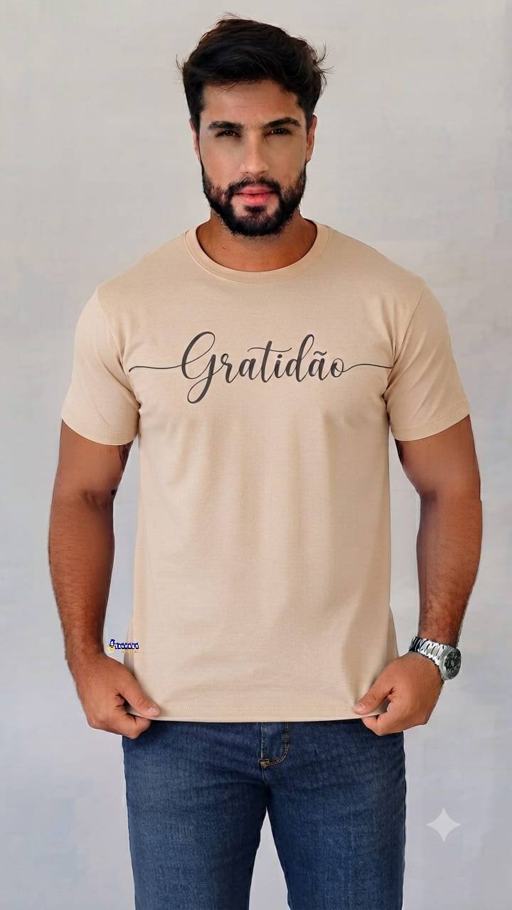 Camisa Masculina Algodão Frases Cristã