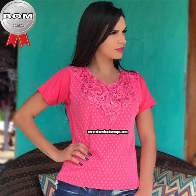 Blusas Feminina com Tule e Renda M