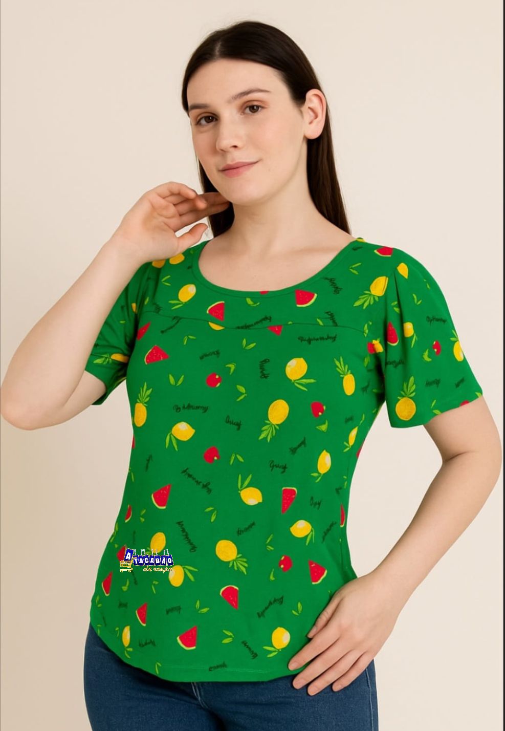 Blusas Em Malha Estampas Frutas