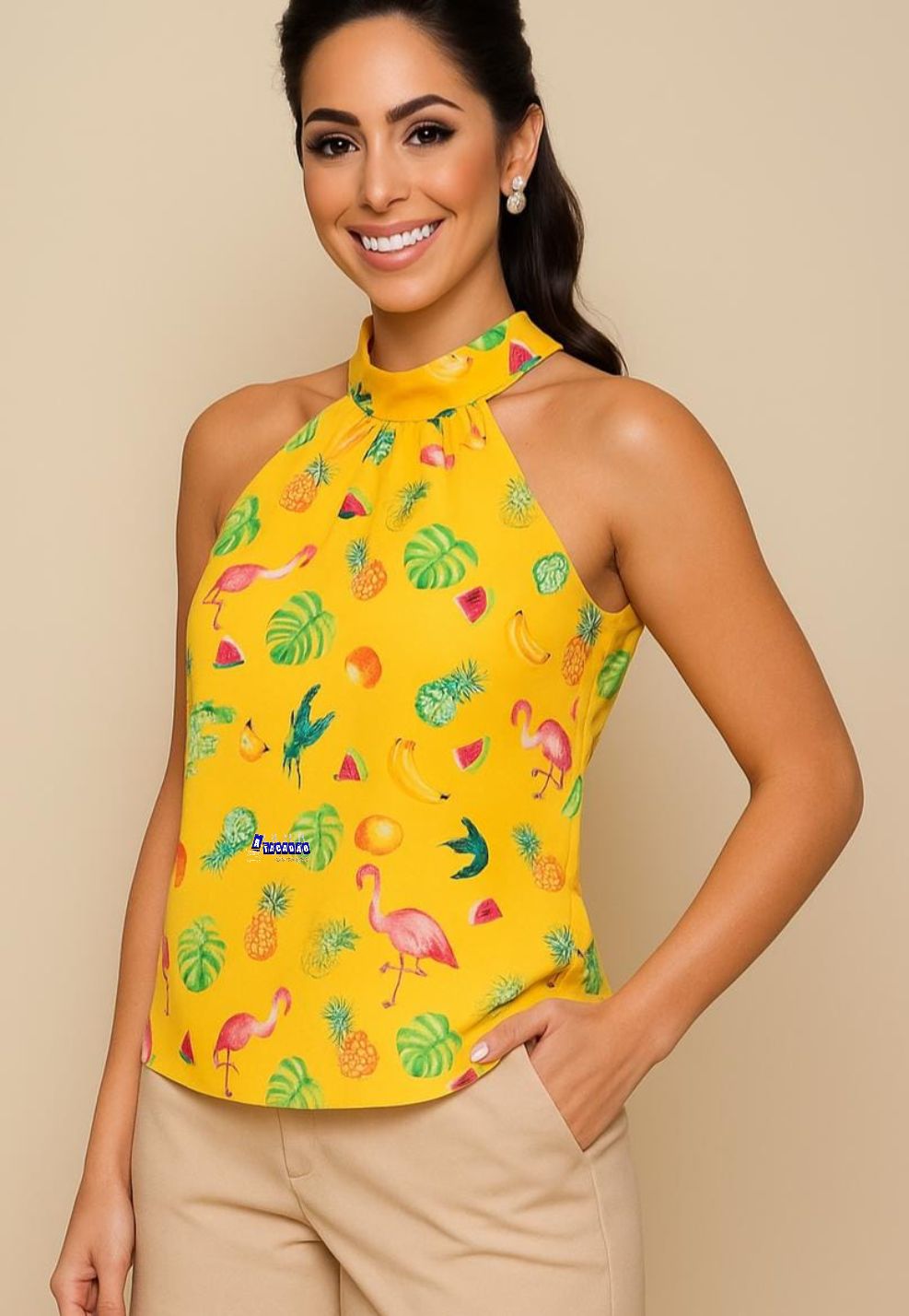 Blusas Em Malha Estampas Frutas
