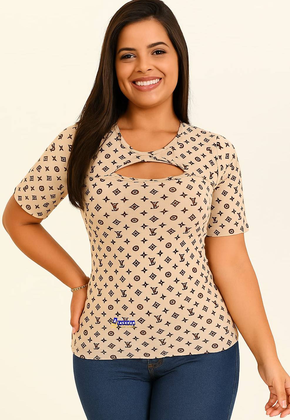 Blusas Feminina Estampada Em Malha