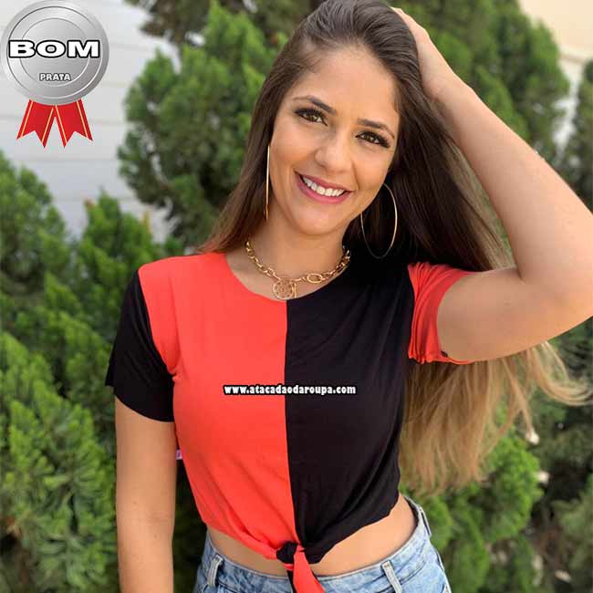 Blusas Croppeds Bicolor
