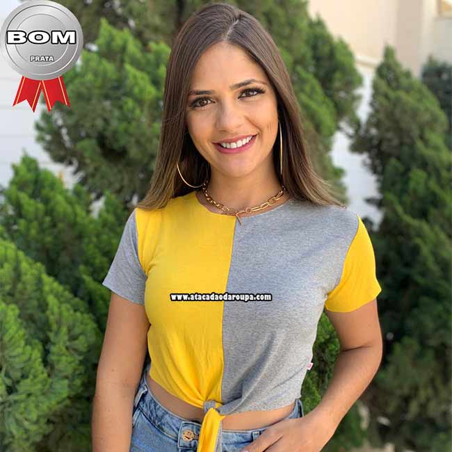 Blusas Croppeds Bicolor