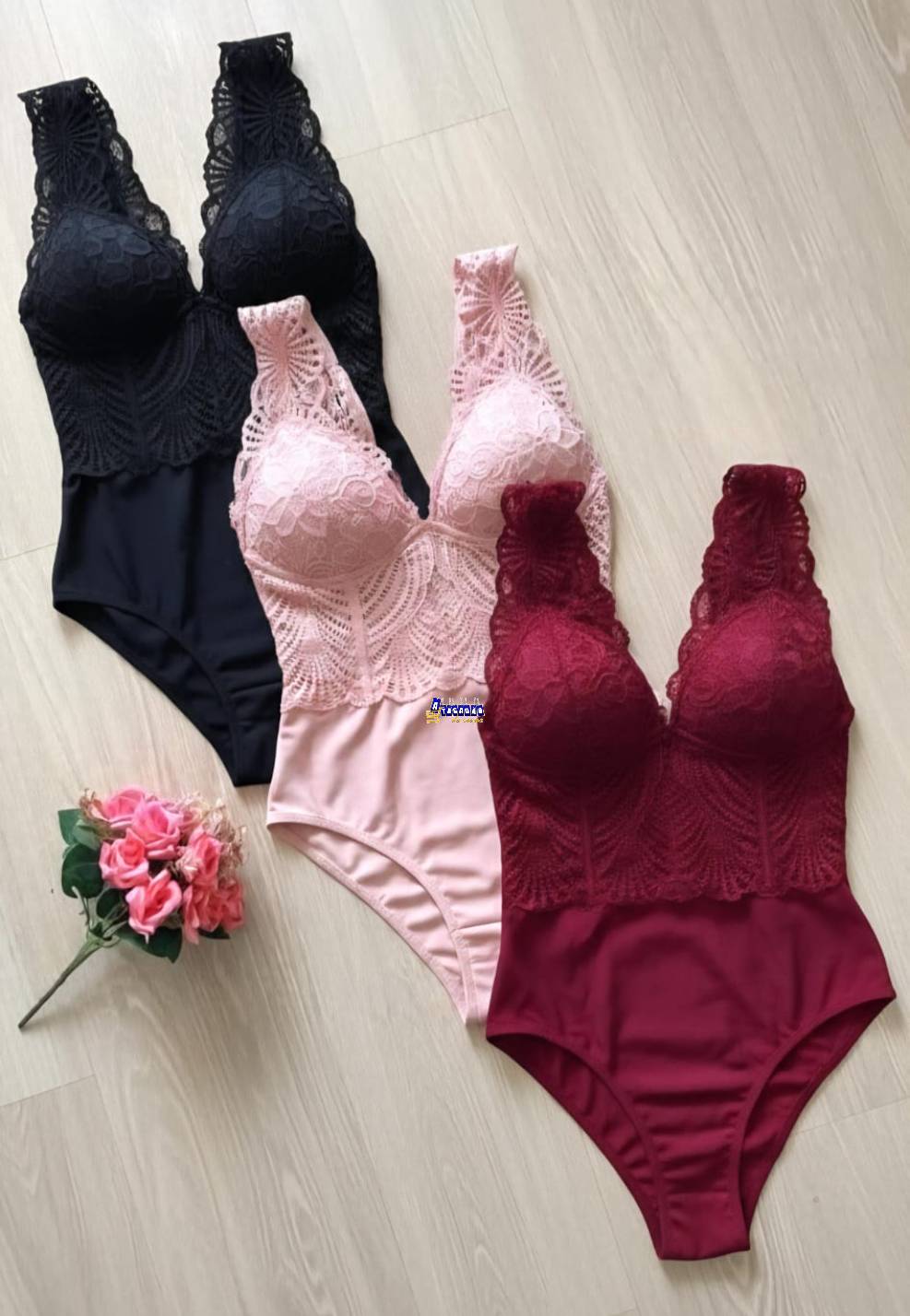 Body Feminino Com Renda