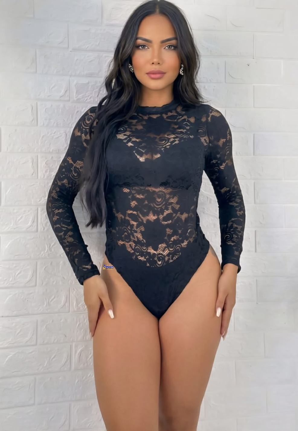 Body Feminino Renda Manga Longa Body Feminino Renda Manga Longa