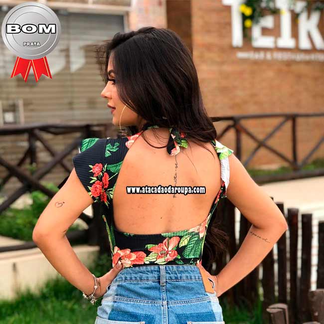 Body Estampado Malha Canelada M