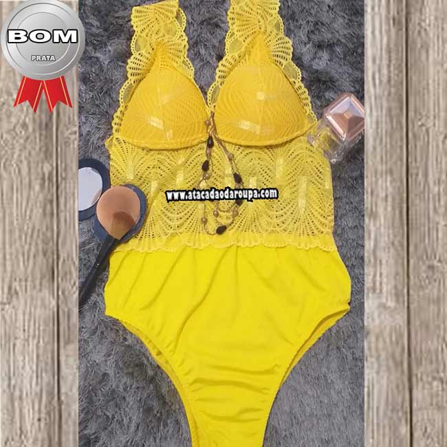 Body Luxo Microfibra Renda C/ Bojo