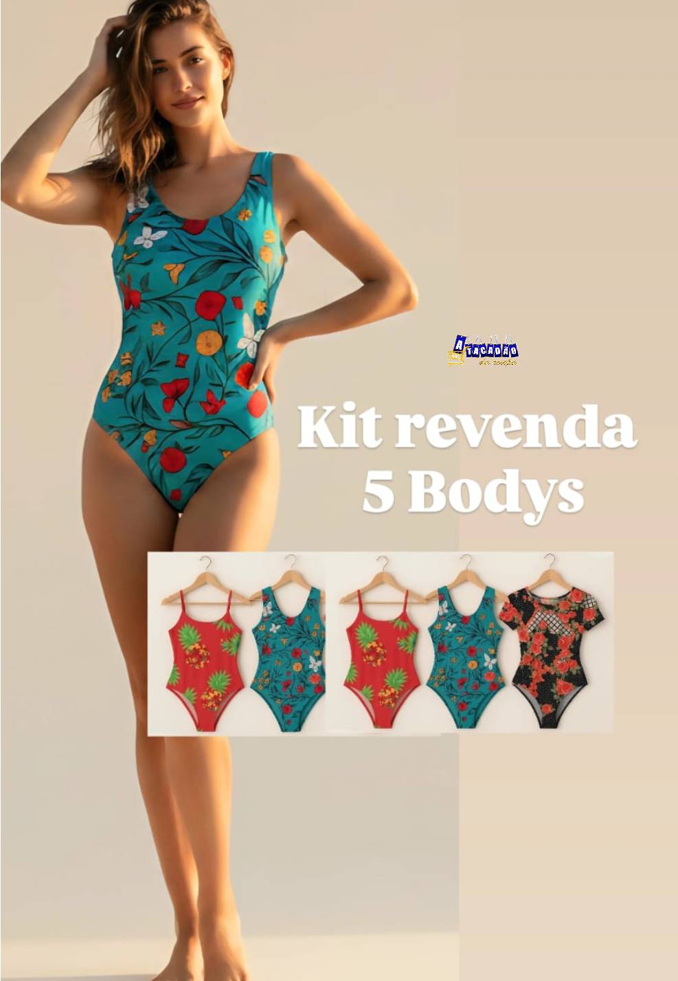 Kit Revenda Bodys Tropical Fashion Feminino
