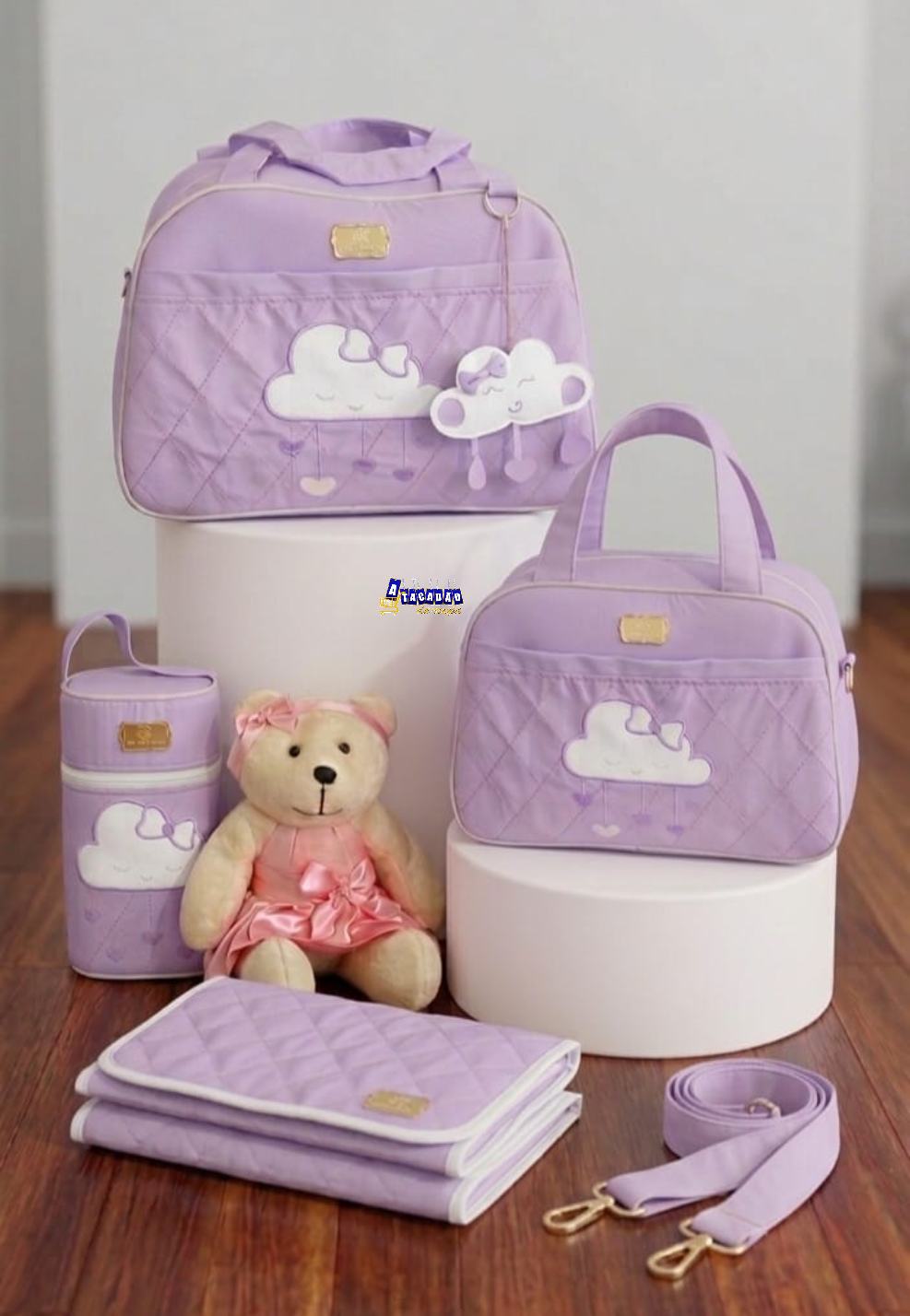 Kit Bolsa Maternidade 4 Pecas Feminina