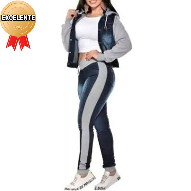 Calça Jeans com Ribana