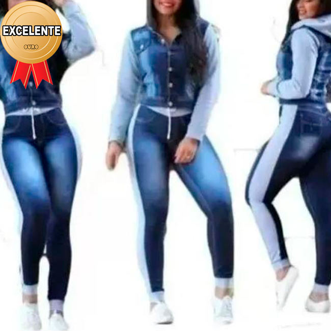 Calça Jeans com Ribana