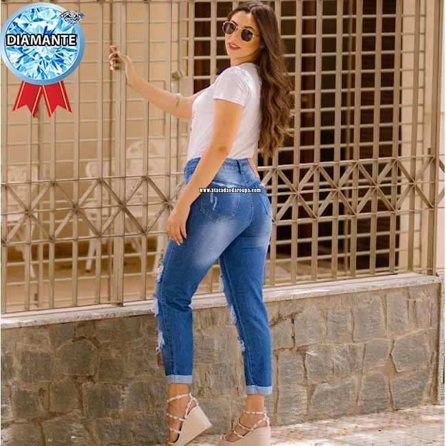 Calça Jeans Mom Cintura Alta