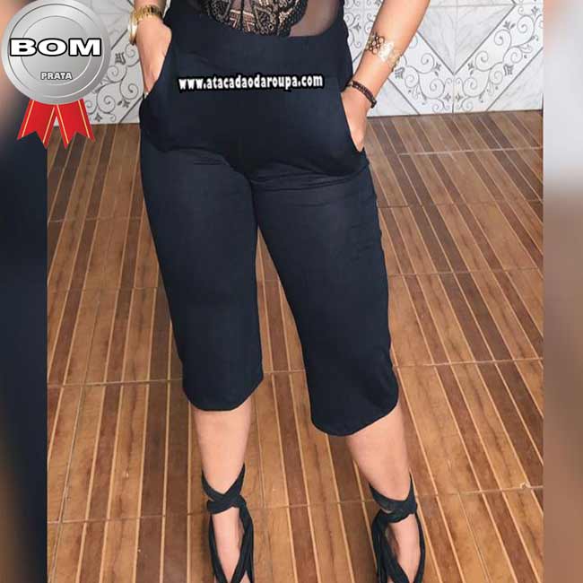 Calça Pantacourt Fio Torcido