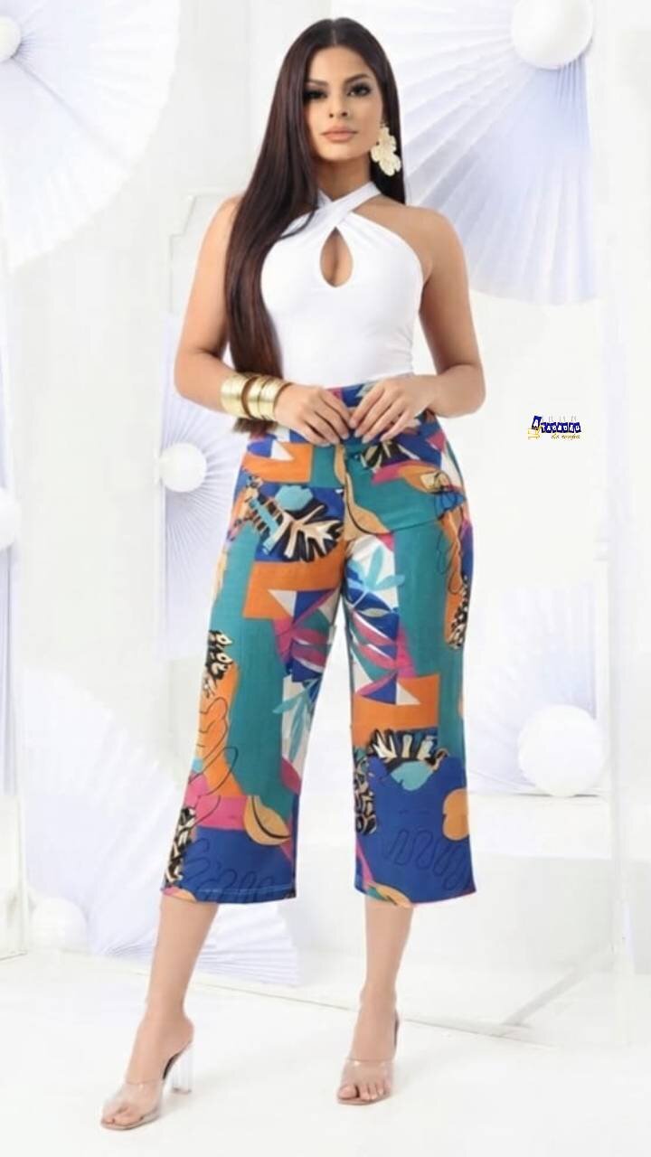 Pantacourt Feminina Estampada